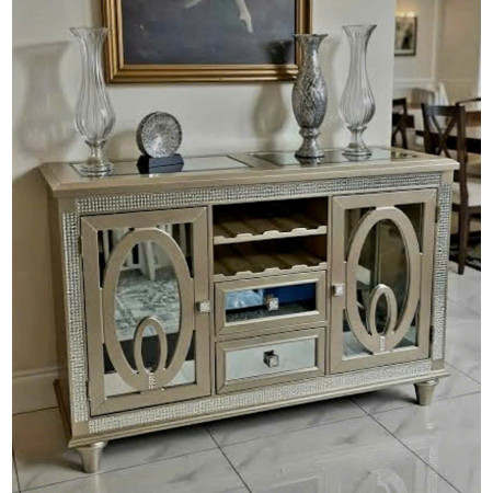 322 - 75 Benjara : Tủ Buffet , Tủ Rượu - 137cm